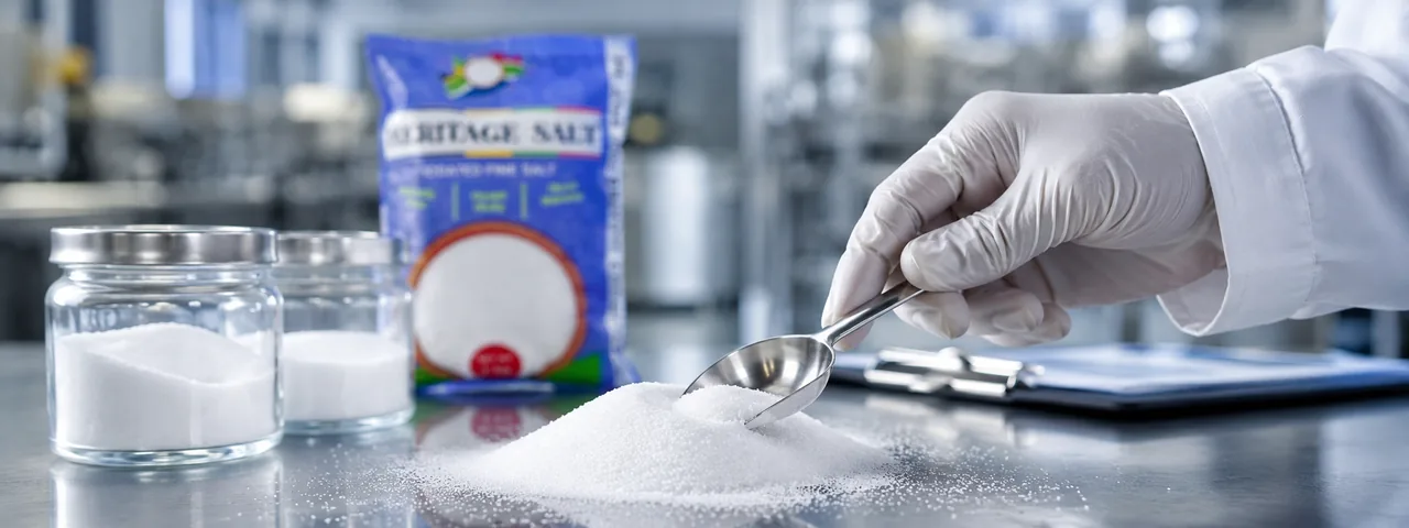 Heritage Salt product testing in a quality-control laboratory setting